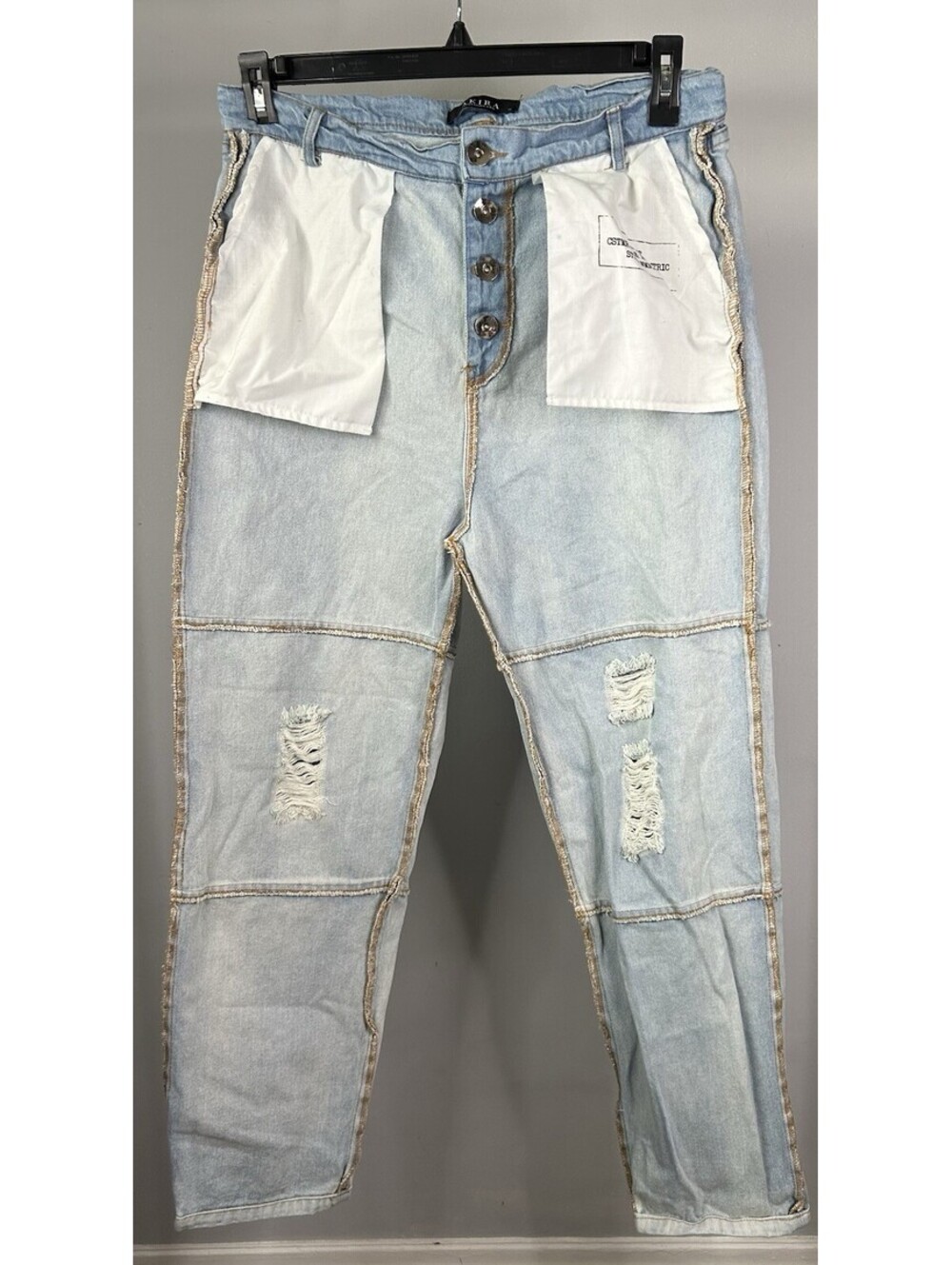 Akira Inside Out Button Fly Denim Jeans Women’s Size XL 32x28